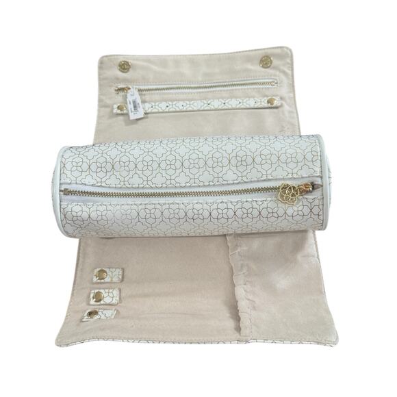 NWT! Kendra Scott Travel Jewelry Roll in White and Gold - Picture 5 of 8